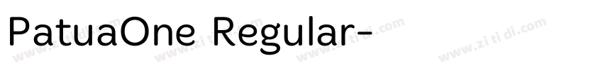 PatuaOne Regular字体转换